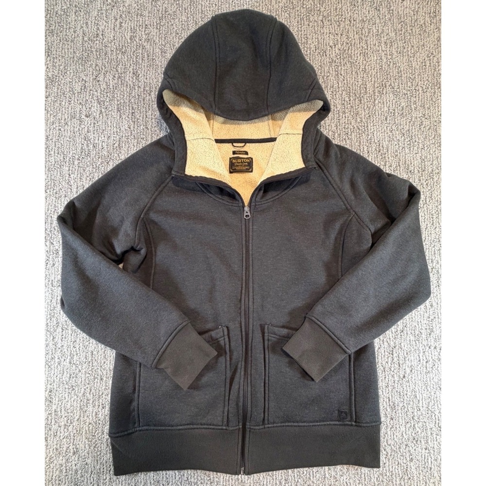 Burton Journey Full Zip Hoodie Mens XL Gray‎ Sherpa Lined Fleece 13983100